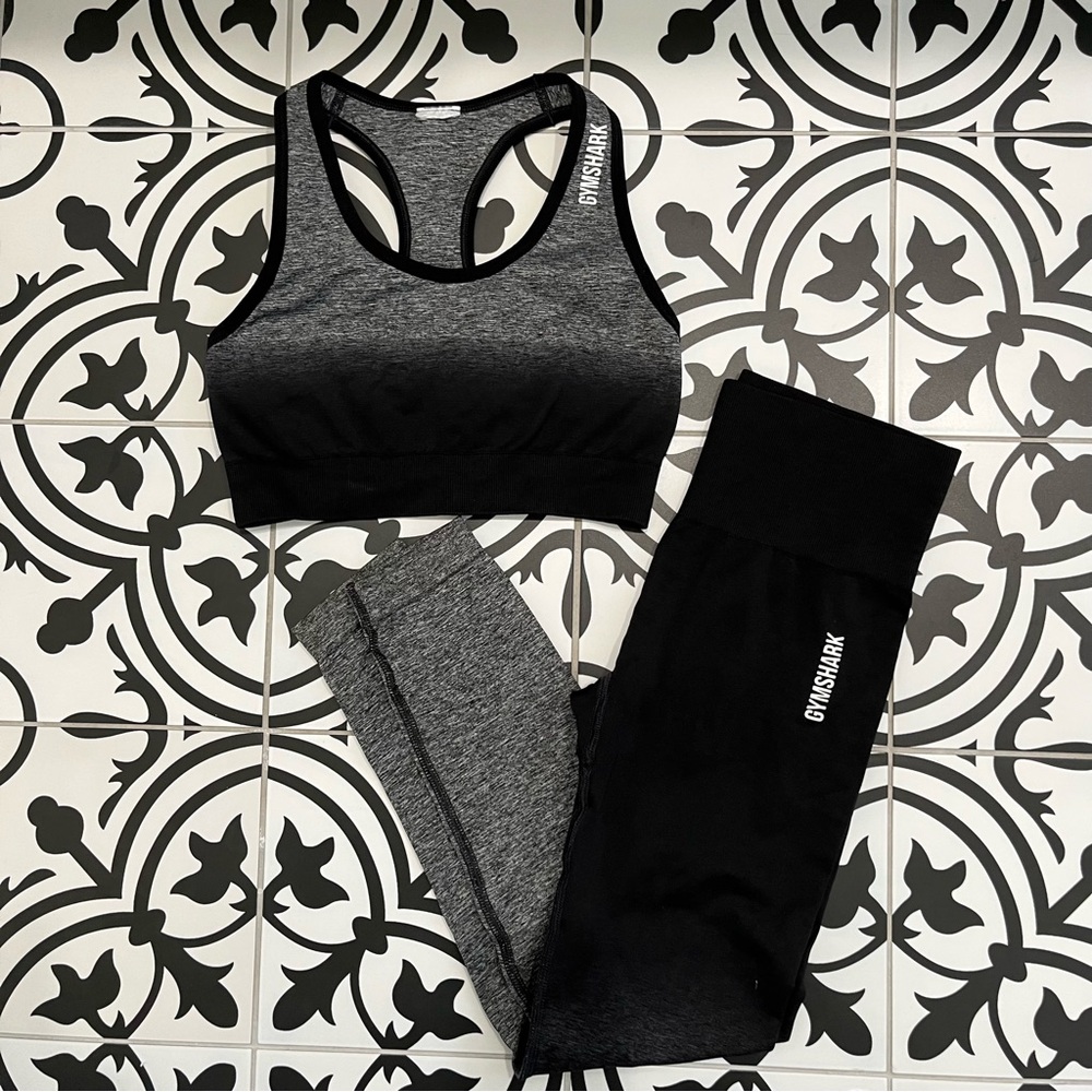 Ombré Gymshark vital seamless leggings and sports bra set